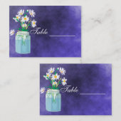 夏のデイジーテーブルカード プレイスカード (正面/裏面)