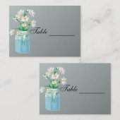 夏のデイジーテーブルカード プレイスカード (正面/裏面)