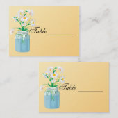 夏のデイジーテーブルカード プレイスカード (正面/裏面)