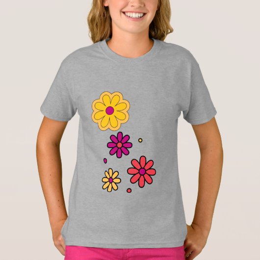 夏のデイジーフローラ女子 Tシャツ (正面)