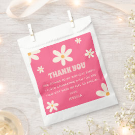 夏のデイジーホットピンクキッズ誕生日ありがとう フェイバーバッグ