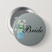 夏のデイジーボタン 缶バッジ (正面&裏面)