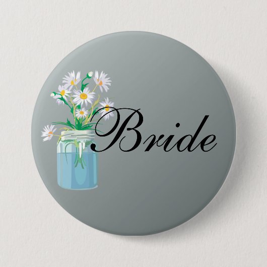 夏のデイジーボタン 缶バッジ (正面)