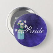 夏のデイジーボタン 缶バッジ (正面&裏面)