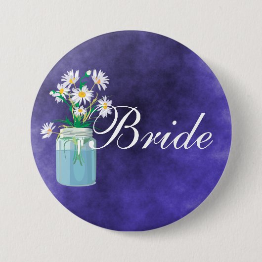 夏のデイジーボタン 缶バッジ (正面)