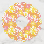 夏のデイジーワインラベル ワイングラスタグ (正面)