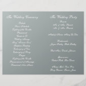 夏のデイジー折り畳み結婚式 プログラム (裏面)