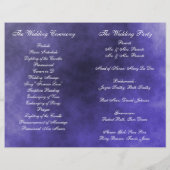 夏のデイジー折り畳み結婚式 プログラム (裏面)