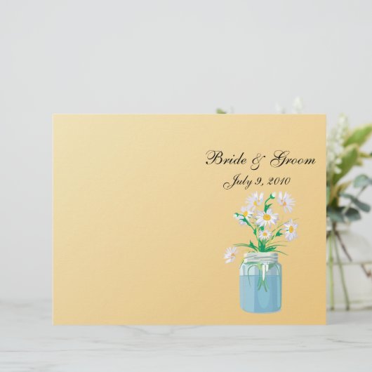 夏のデイジー折り畳み結婚式 プログラム (スタンド正面)