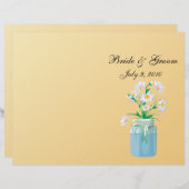 夏のデイジー折り畳み結婚式 プログラム (正面/裏面)