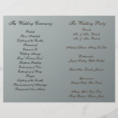 夏のデイジー折り畳み結婚式 プログラム (裏面)