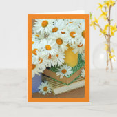 夏のデイジー折り空白の返しグリーティングカード カード (黄色い花)