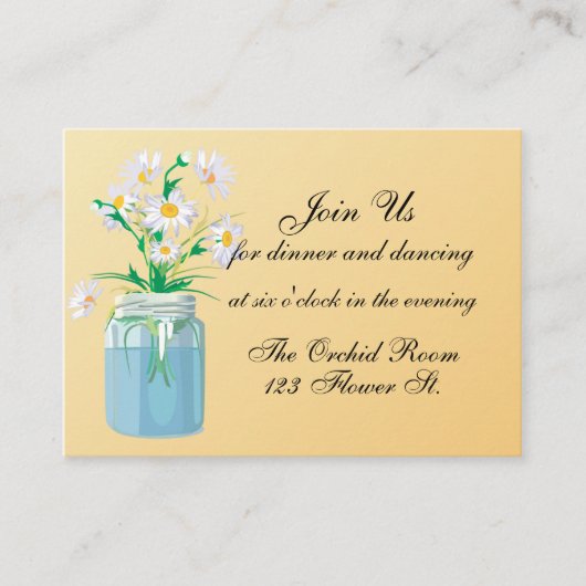 夏のデイジー披露宴カード エンクロージャーカード (正面)