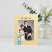 夏のデイジー日付はがきを保存 案内ポストカード (スタンド正面)