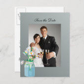 夏のデイジー日付はがきを保存 案内ポストカード (正面/裏面)