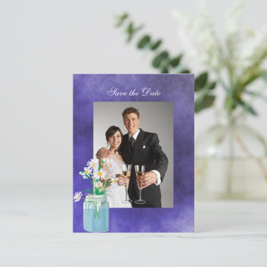 夏のデイジー日付はがきを保存 案内ポストカード (スタンド正面)