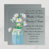 夏のデイジー結婚式招待状 招待状 (正面/裏面)