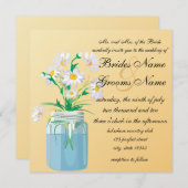 夏のデイジー結婚式招待状 招待状 (正面/裏面)