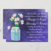 夏のデイジー結婚式招待状 招待状 (正面/裏面)