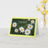 夏のデイジー誕生日カード カード (黄色い花)