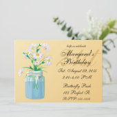 夏のデイジー誕生日招待状 招待状 (スタンド正面)