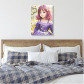 夏のデイジー キャンバスプリント (インサイチュ (寝室))