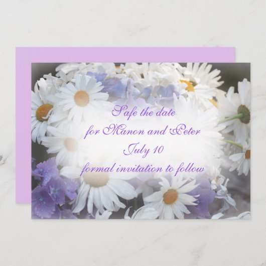 夏のデイジー 招待状 (正面/裏面)