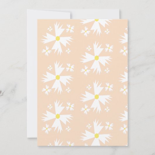 夏のデイジーGroovyサンレインボーベビーシャワー 招待状 (裏面)