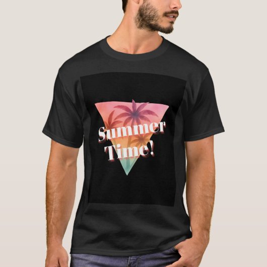 夏のデザインのハーフスリーブTシャツ Tシャツ (正面)