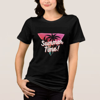 夏のデザインのブラックのハーフスリーブTシャツ トライブレンドＴシャツ