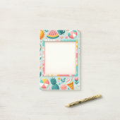 夏のデザイン事後対応®メモ、4" x 6" ポストイット (デスク上)