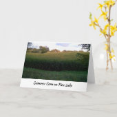 夏のトウモロコシ畑の南ドライブ、パイン湖 カード (黄色い花)