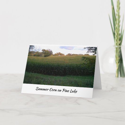 夏のトウモロコシ畑の南ドライブ、パイン湖 カード (正面)