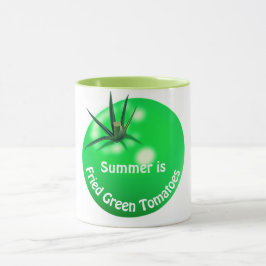 夏のトマトフライドグリーントマト マグカップ