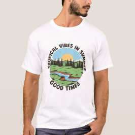 夏のトロピカルな雰囲気 Tシャツ