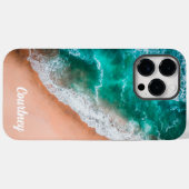 夏のトロピカルオーシャンビーチの波 Case-Mate iPhoneケース (裏面 (横))