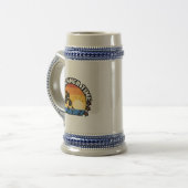 夏のトロピカルサンセットデザイン ビールジョッキ (正面左)