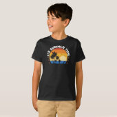 夏のトロピカルサンセットデザイン Tシャツ (正面フル)