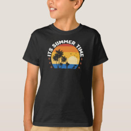 夏のトロピカルサンセットデザイン Tシャツ