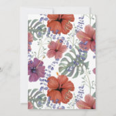 夏のトロピカルハイビスカス結婚式招待状 招待状 (裏面)