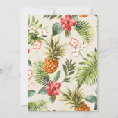 夏のトロピカルパイナップル柄の結婚式 招待状 (裏面)