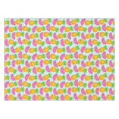 夏のトロピカルパイナップル＆ワ watermelon パターン テーブルクロス (正面(横))