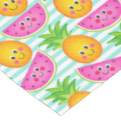 夏のトロピカルパイナップル＆ワ watermelon パターン テーブルクロス (アングル)