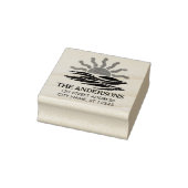 夏のトロピカルビーチサンセットカスタム返送先住所 ラバースタンプ (スタンプ)