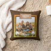 夏のトロピカルフォトフレーム休暇パームツリー クッション (ブランケット)