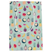 夏のトロピカルフカラフルルーツミント ミディアムペーパーバッグ (正面)