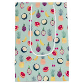 夏のトロピカルフカラフルルーツミント ミディアムペーパーバッグ (裏面)