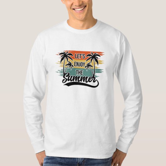 夏のトロピカル楽しむな雰囲気Tシャツ Tシャツ (正面)