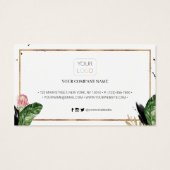 夏のトロピカル葉ロイヤリティパンチカード (裏面)