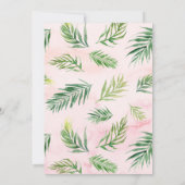 夏のトロピカル葉結婚式招待状カード 招待状 (裏面)